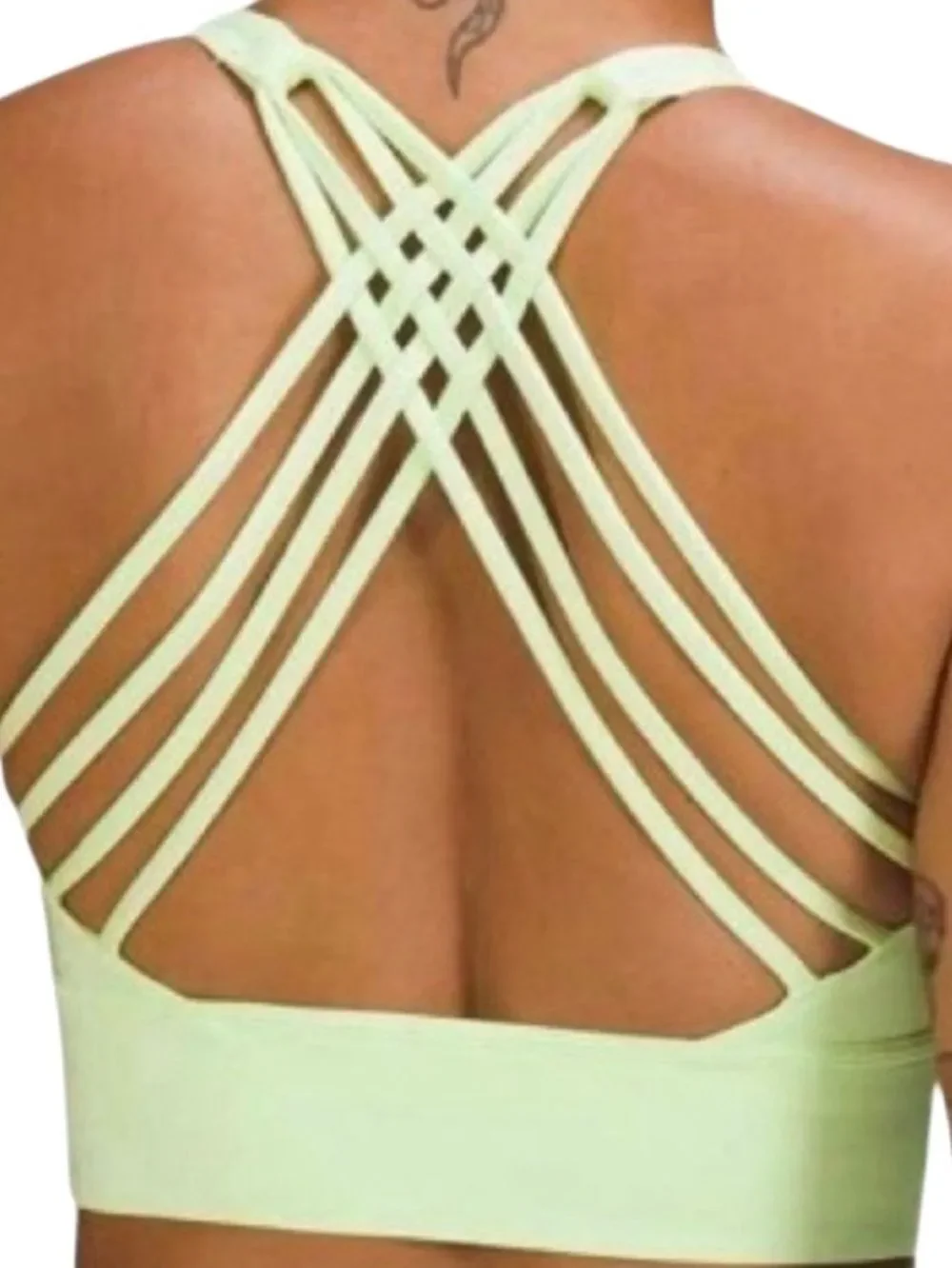 Lululemon Free to Be High-Neck Longline Bra Wild Light Support A/B Faded Zap  S6